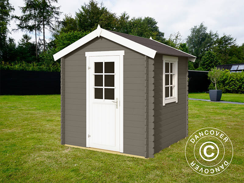 Redskapsbod i tre Lyon 2x2x2,34m, 28mm, 3,78m², Mørkegrå