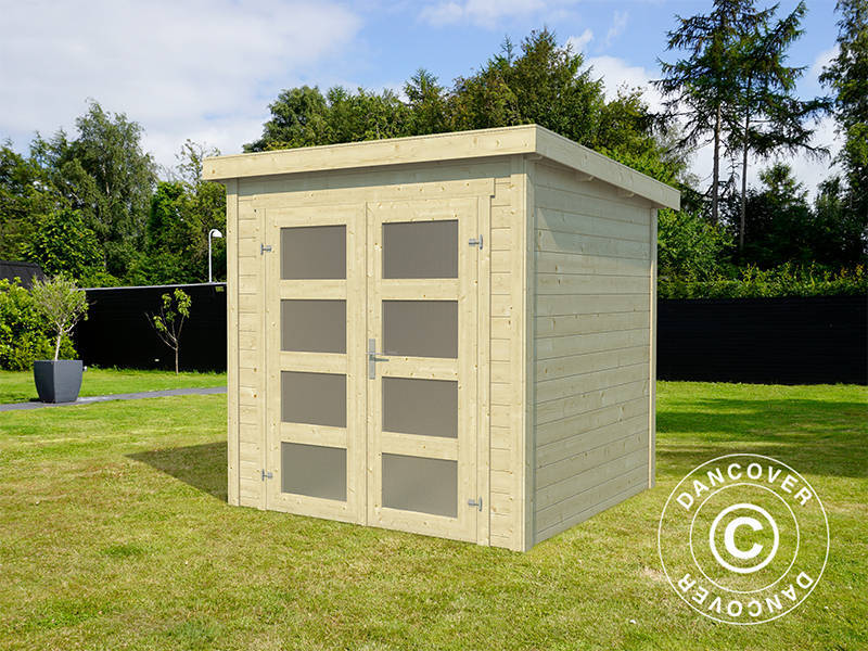 Redskapsbod i tre Torrent 2x2,5x2,11m, 28mm, 4,75m², Naturlig