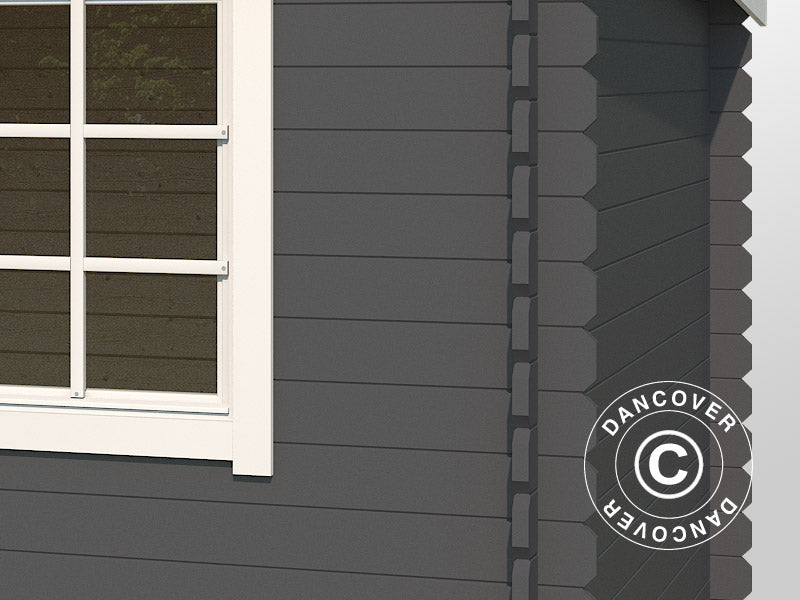 Redskapsbod i tre, Asker 3,8x2,75x2,11m, 28mm, 10,09m², Mørkegrå