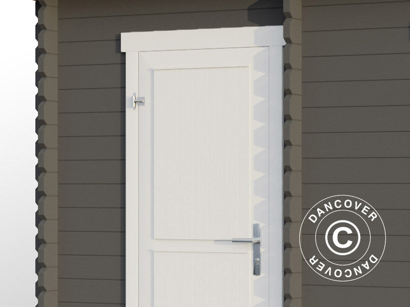 Redskapsbod, hytte i tre, Riga 4,25x2,8x2,22m, 34mm, 11,3m², Mørkegrå