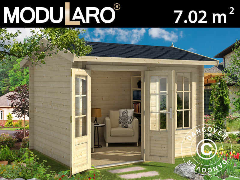 Hytte i tre, Stavanger 3x2,5x2,45m, 44mm, Naturlig