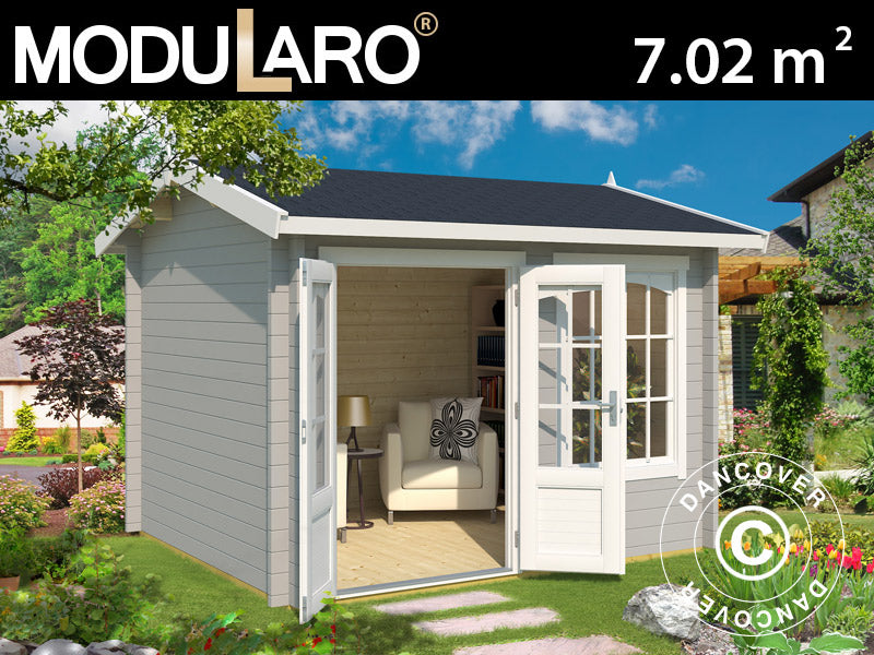 Hytte i tre, Stavanger 3x2,5x2,45m, 44mm, Lysegrå