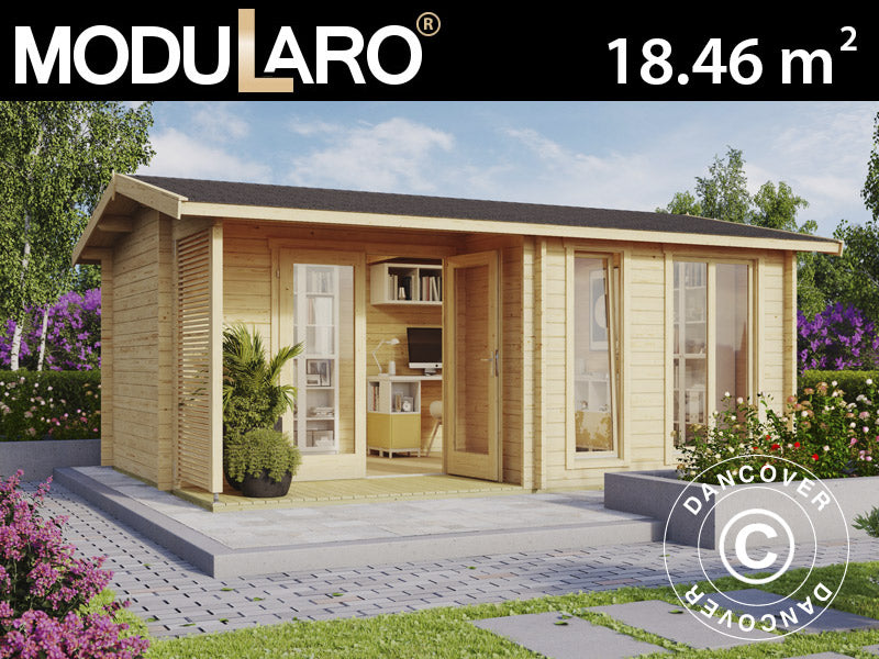 Hytte i tre, Talsi 5,2x3,7x2,51m, 44mm, Naturlig