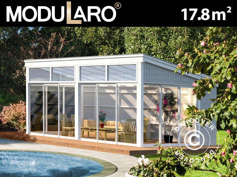 Hytte i tre 5,02x3,96x2,9m, 17,8m², naturlig