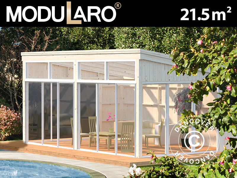 Hytte i tre 6,02x3,96x2,9m, 21,5m², naturlig