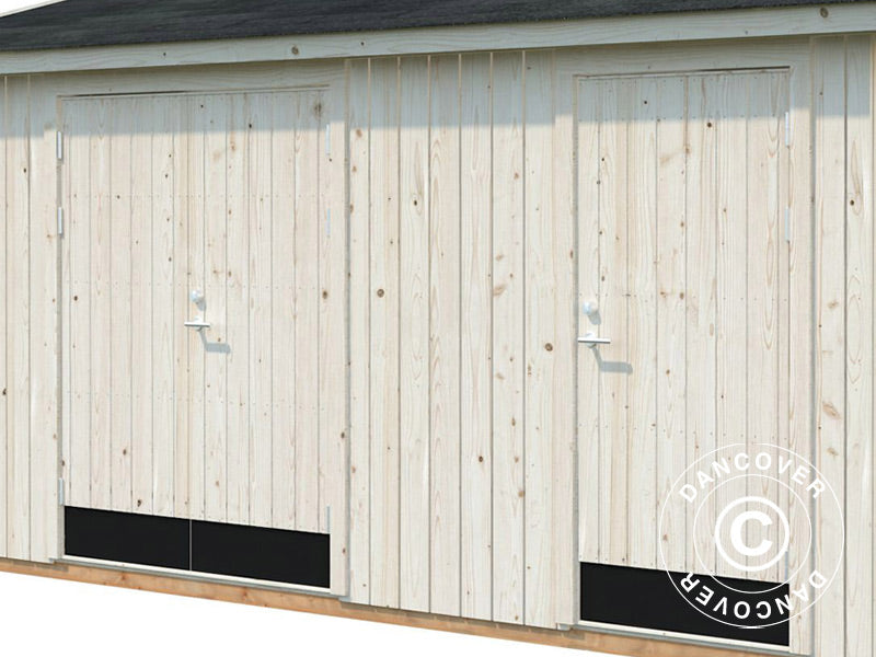 Redskapsbod i tre m/gulv, 4,52x3,3x2,61m, 13,5m², Naturlig