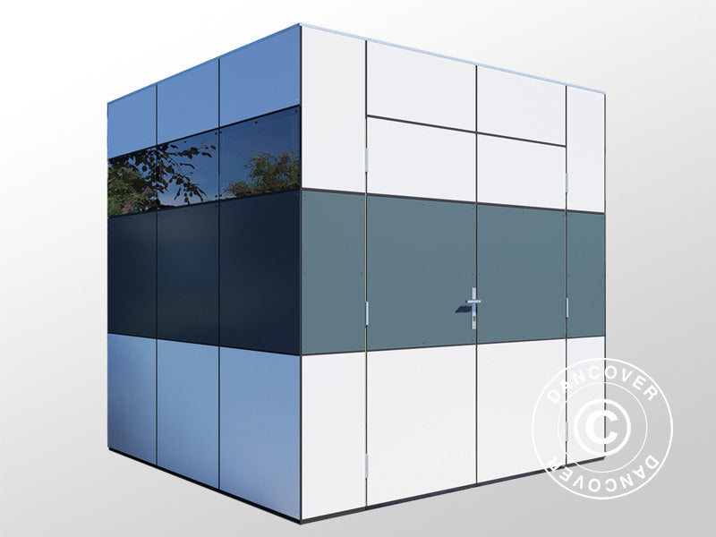 Redskapsbod i tre, Bertilo HPL 1, 2,3x2,28x2,3m, 5,24m², Antrasitt/Hvit