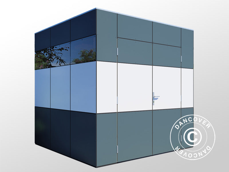 Redskapsbod i tre, Bertilo HPL 1, 2,3x2,28x2,3m, 5,24m², Antrasitt/Hvit