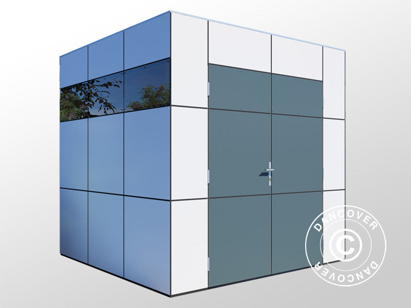 Redskapsbod i tre, Bertilo HPL 1, 2,3x2,28x2,3m, 5,24m², Antrasitt/Hvit