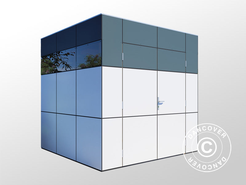 Redskapsbod i tre, Bertilo HPL 1, 2,3x2,28x2,3m, 5,24m², Antrasitt/Hvit