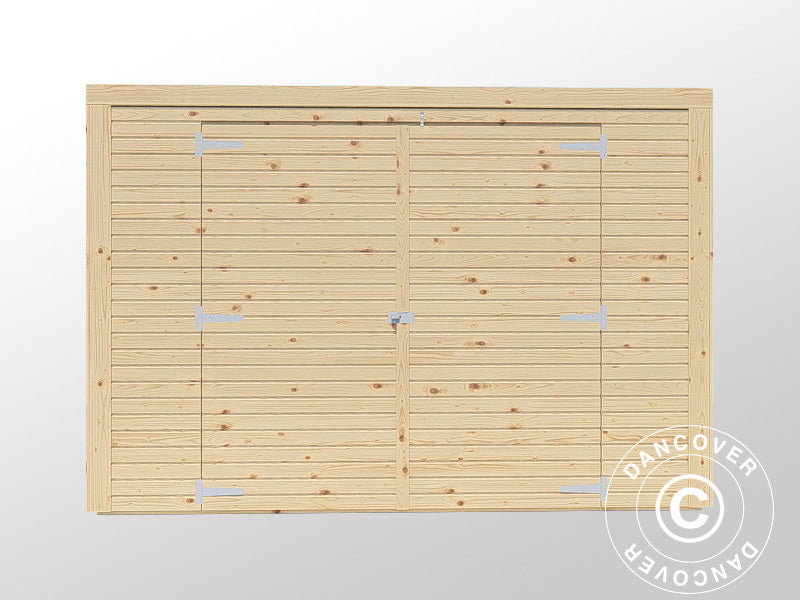 Sykkelskur i tre, Bertilo Box Bike, 2,07x1,03x1,43m, 2,1m², Naturlig