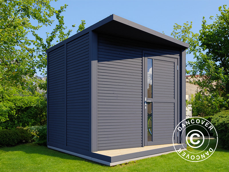 Wooden Shed, Bertilo Concept, 2.34x2.97x2.27 m, 7m², Anthracite
