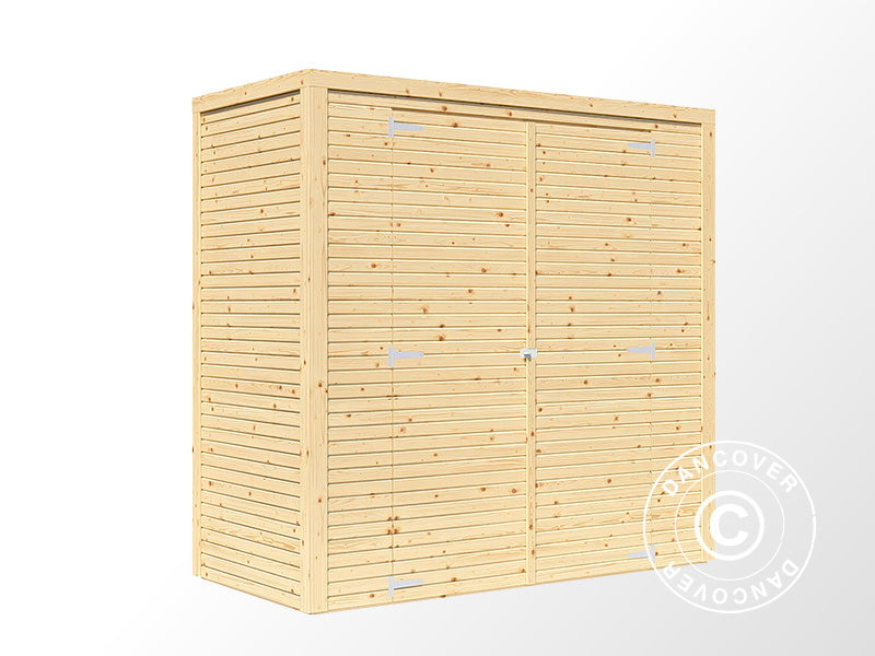 Wooden shed, Bertilo Cubico 1, 2.07x1.03x2.08 m, 2,1m², Natural