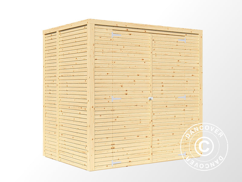 Wooden shed, Bertilo Cubico 2, 2.07x1.57x2.08 m, 3,2m², Natural