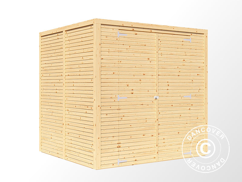 Wooden shed, Bertilo Cubico 3, 2.07x2.02x2.08 m, 4,1m², Natural
