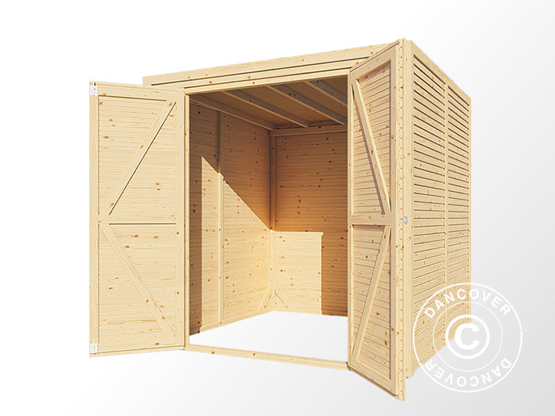 Wooden shed, Bertilo Cubico 3, 2.07x2.02x2.08 m, 4,1m², Natural