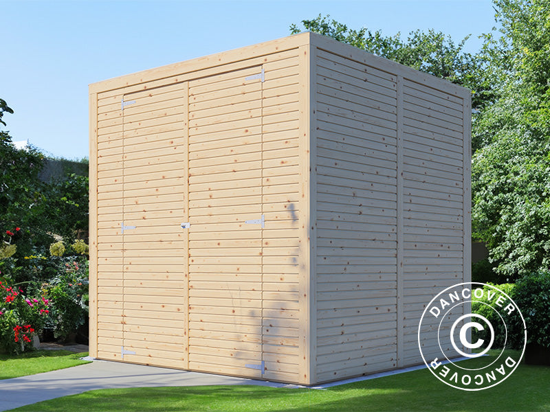 Wooden shed, Bertilo Cubico 3, 2.07x2.02x2.08 m, 4,1m², Natural