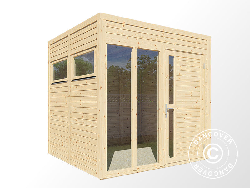 Wooden cabin, Bertilo Cubus 2O, 2.26x2.34x2.32 m, Natural