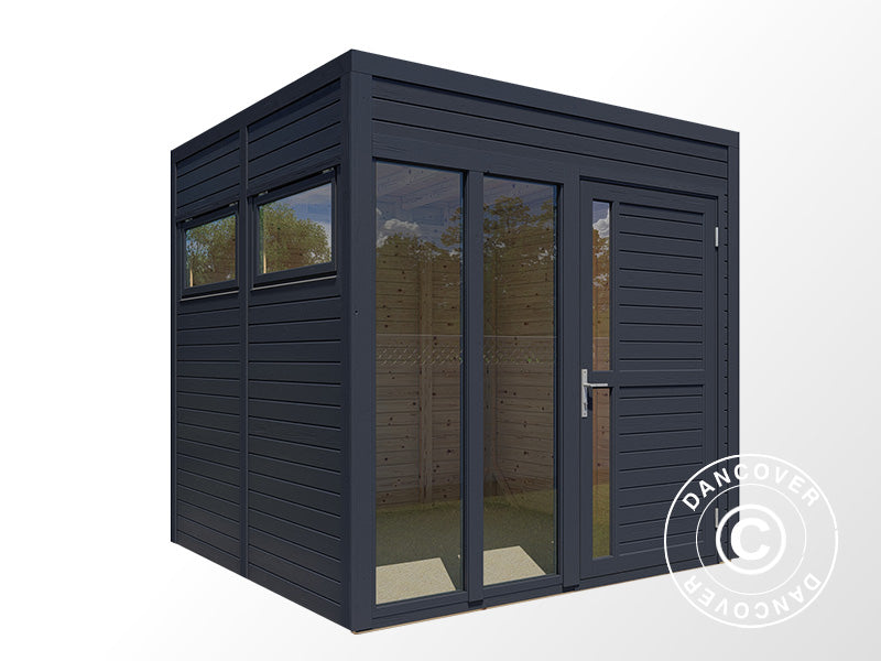 Wooden cabin, Bertilo Cubus 2O, 2.26x2.34x2.32 m, Anthracite