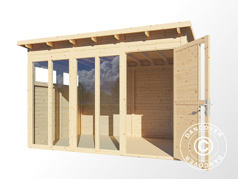 Wooden cabin, Bertilo Pentus 3O, 3.37x2.34x2.33 m, Natural