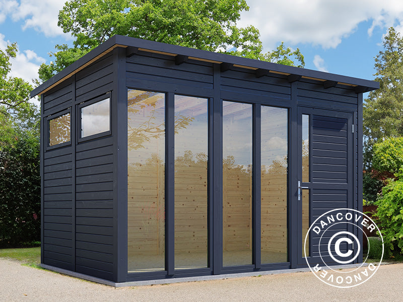 Wooden cabin, Bertilo Pentus 3O, 3.37x2.34x2.33 m, Anthracite