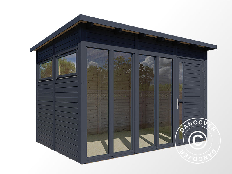 Wooden cabin, Bertilo Pentus 3O, 3.37x2.34x2.33 m, Anthracite