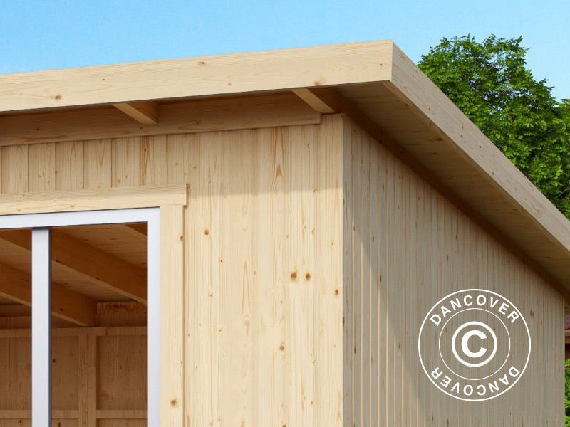 Hytte i tre, Luzern, 4,36x3,37x2,59m, 14,7m², Naturlig