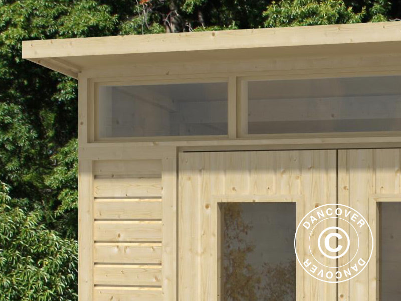 Redskapsbod i tre, Mikkeli, 2,41x1,84x2,33m, 4,4m², Naturlig