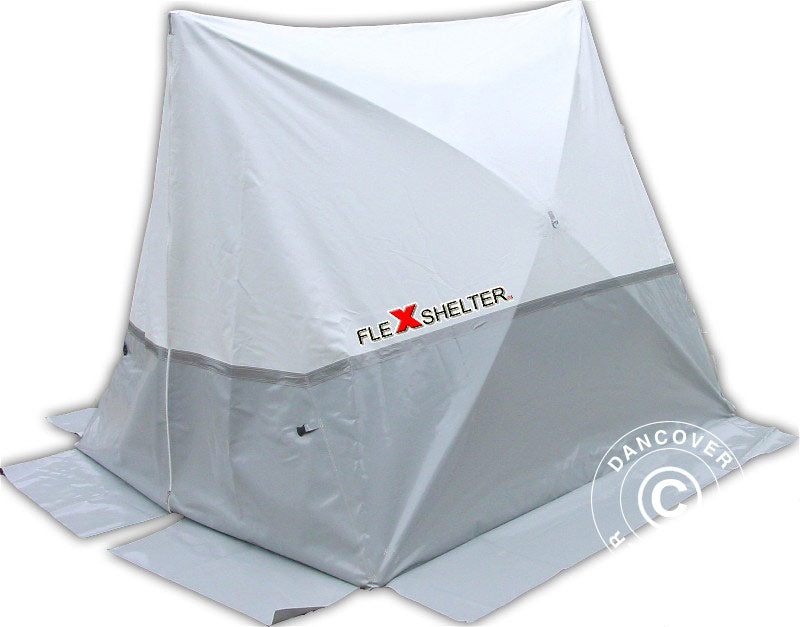 Arbeidstelt, FleXshelter PRO, Type PZ, 1,7x1,8x1,65m, Vit/gul