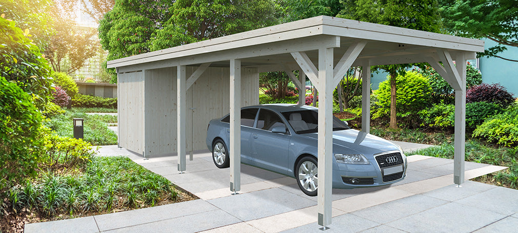 Carport med bod