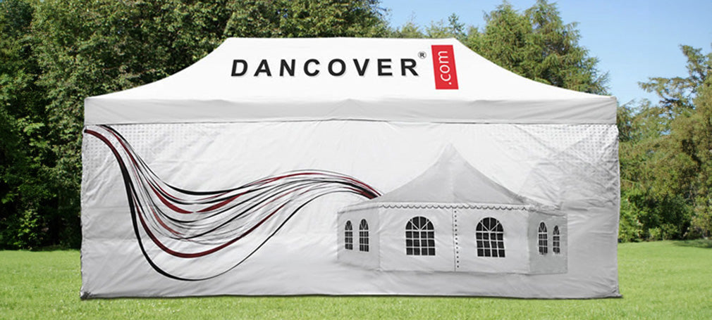 Pop-up telt med logo 3x6 m