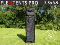 Bærebag m/hjul, Flextents PRO 3,5x3,5m, Svart