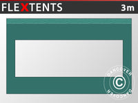 Sidevegg m/panoramavindu for FleXtents, 3m, Grønn