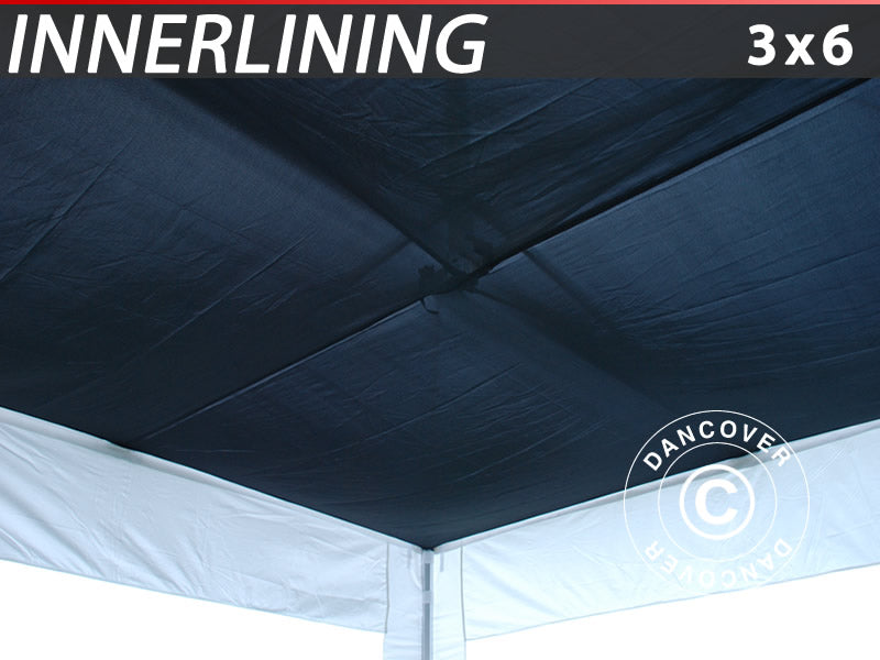 FleXtents takdrapering, Svart, til 3x6m Quick-up telt
