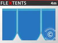 Sidevegg m/glidelås til FleXtents, 4m, Blå