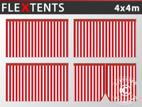 Sidevegg Sett for Quick-up telt FleXtents 4x4m, Stripet