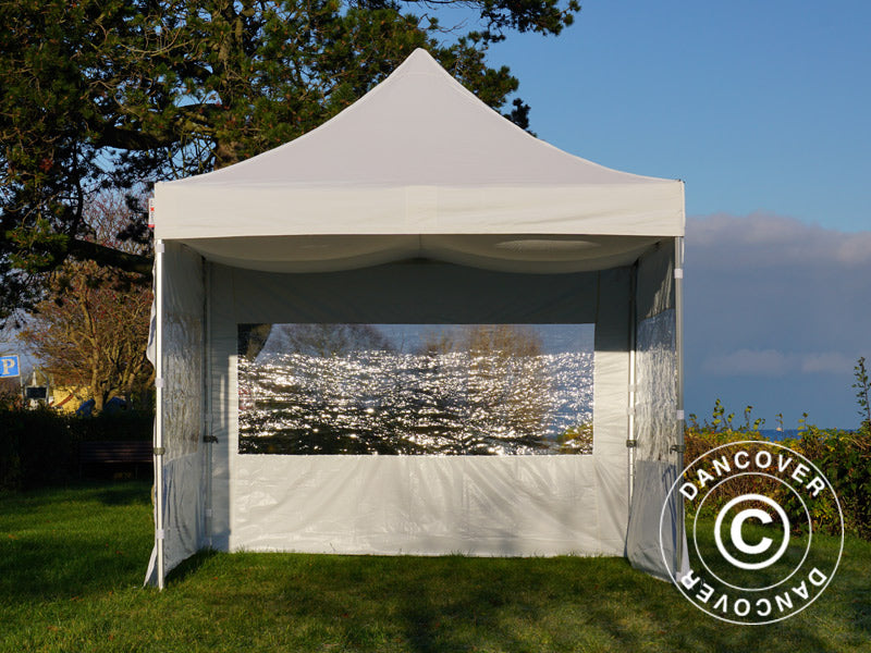 FleXtents takdrapering, Hvit, til 4x4m Quick-up telt