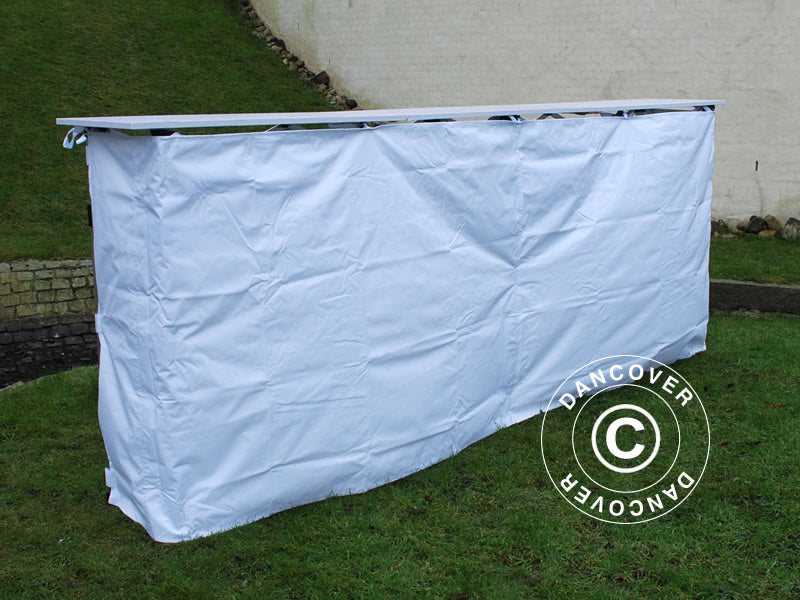 Sidepanel for FleXtents PRO klappbord, 3m, Hvit