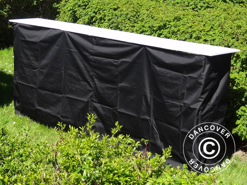 Sidepanel for FleXtents PRO klappbord, 3m, Svart