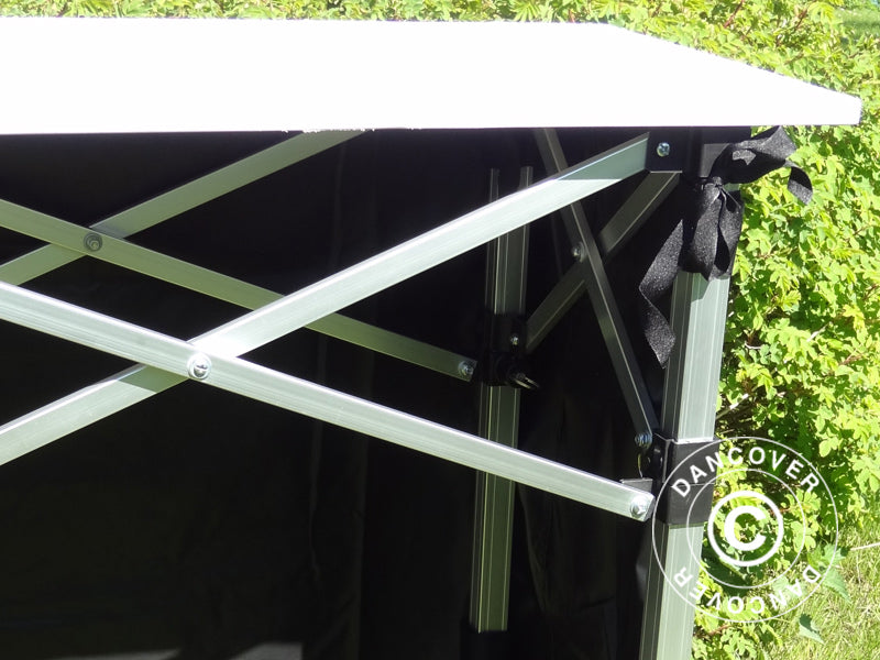 Sidepanel for FleXtents PRO klappbord, 3m, Svart