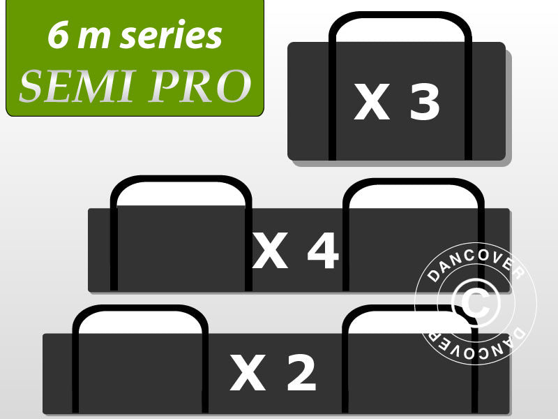 Bærebagger pakke, partytelt 6 m serien SEMI PRO