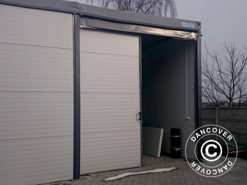 Skyveport til industriell telthall Alu, 4,70 m, metall, hvit