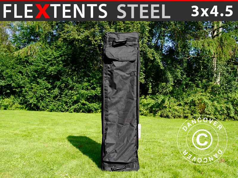B&aelig;rebag m/hjul, FleXtents&reg; Steel 3x4,5m, Svart