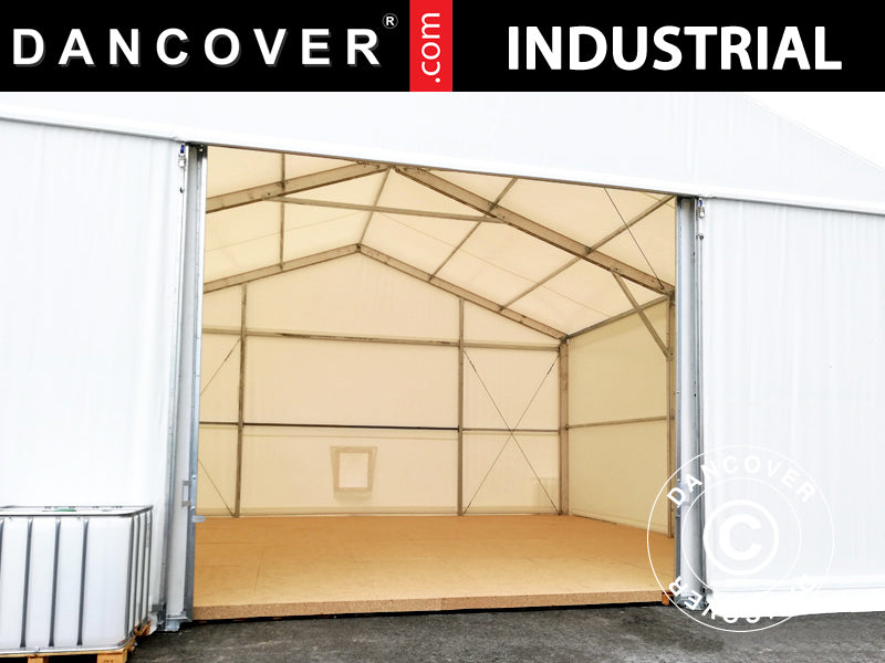 Skyveport til industrielle telthaller Steel, 4,7x3,5m, PVC, hvit