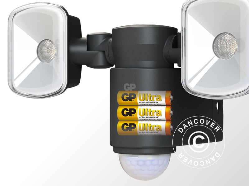 Flomlys RF2.1, trådløs LED, PIR-sensor og batteri, Svart