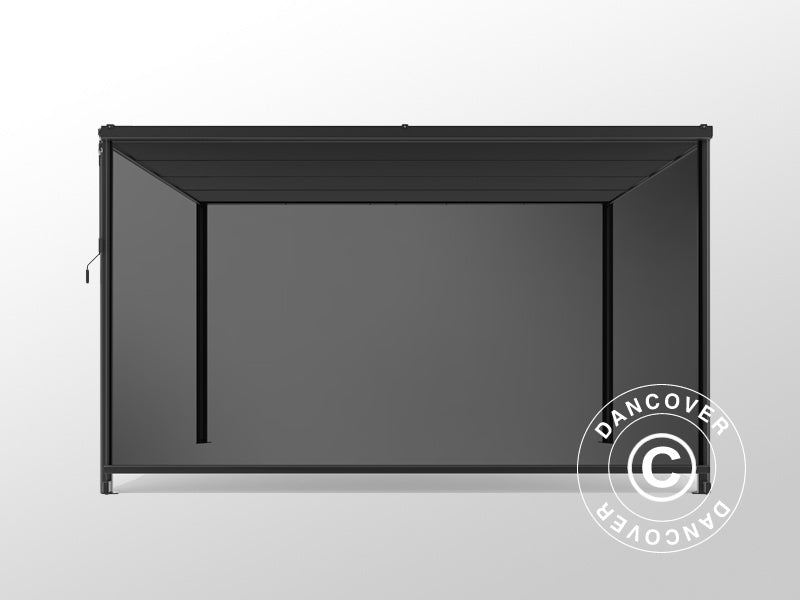 Sideveggskjerm til pergola paviljongen San Fernando, 3m,  Mørk grå