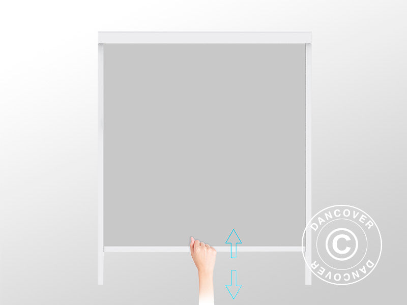 Solskjermingsvegg til bioklimatisk pergola paviljong San Pablo, 3m, hvit/lysegrå