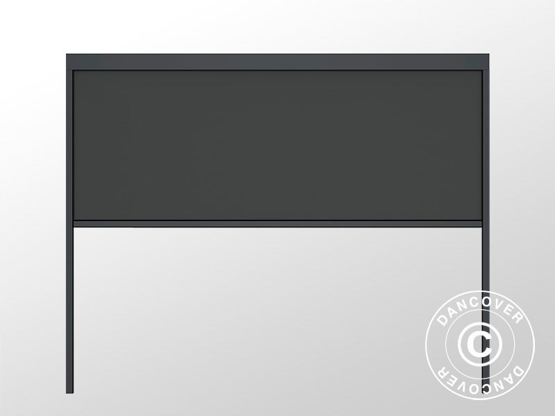 Elektrisk sideveggskjerm til bioklimatisk pergolapaviljong San Pablo, 3m, svart