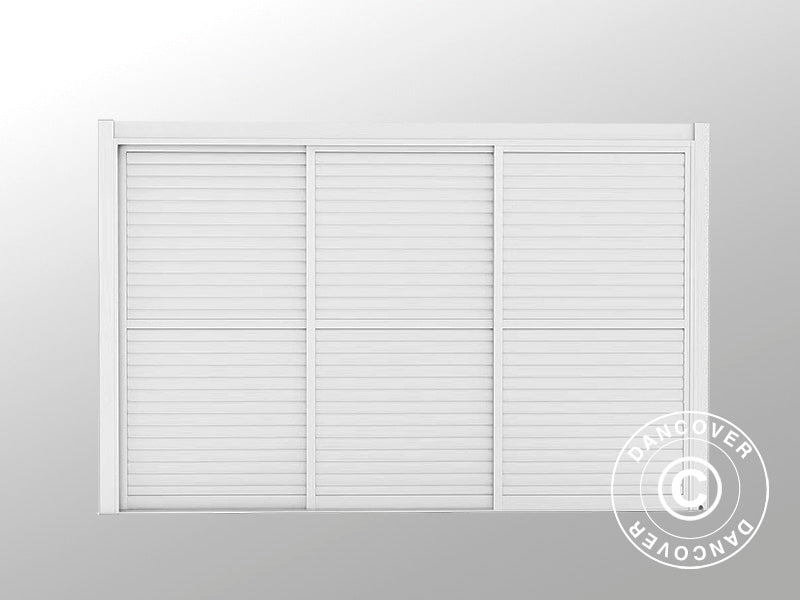 Lamellskyved&oslash;rsett til pergolapaviljong San Pablo 4m, 1,25x2,18m, Hvit