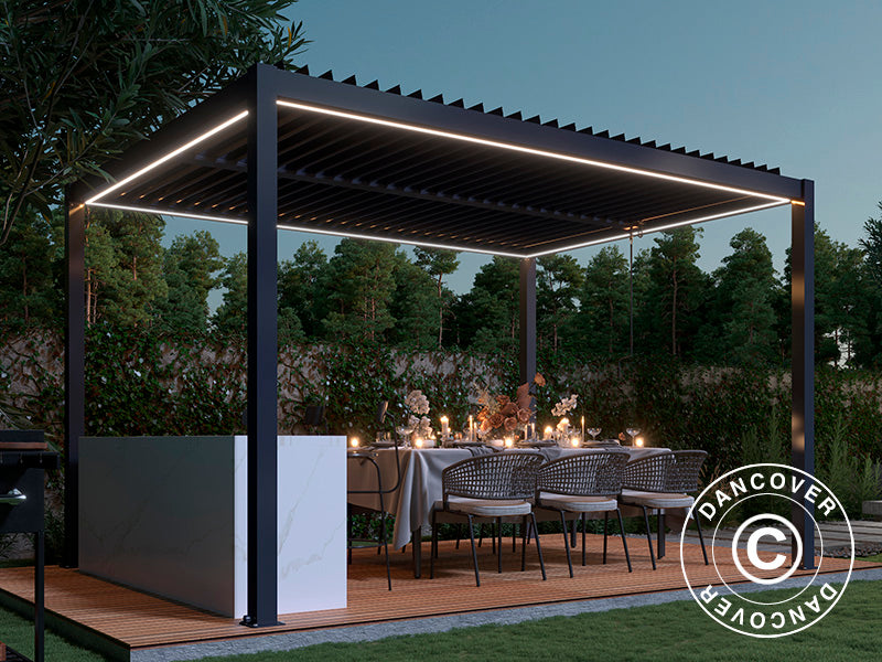 LED lyslist til San Pablo pergola 3x4m, 4 stk., Varmhvit